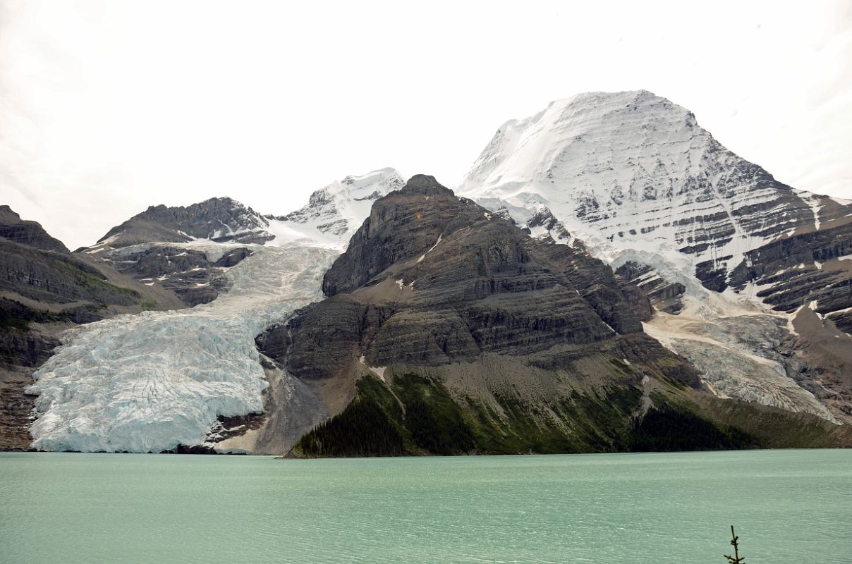 12 Mount Waffl, The Helmet, Mount Robson, Berg Glacier and Berg Lake, Mist Glacier From Berg Lake Trail Next To Berg Lake